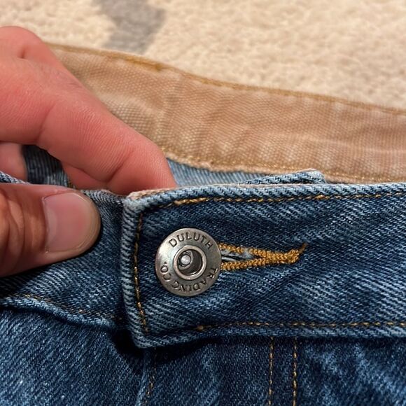 Duluth trading Carpenter jeans size 48 / 34 in EUC big boy jeans - Picture 3 of 9